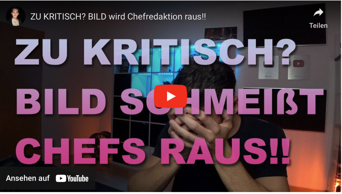 ZU KRITISCH? BILD wird Chefredaktion raus!!