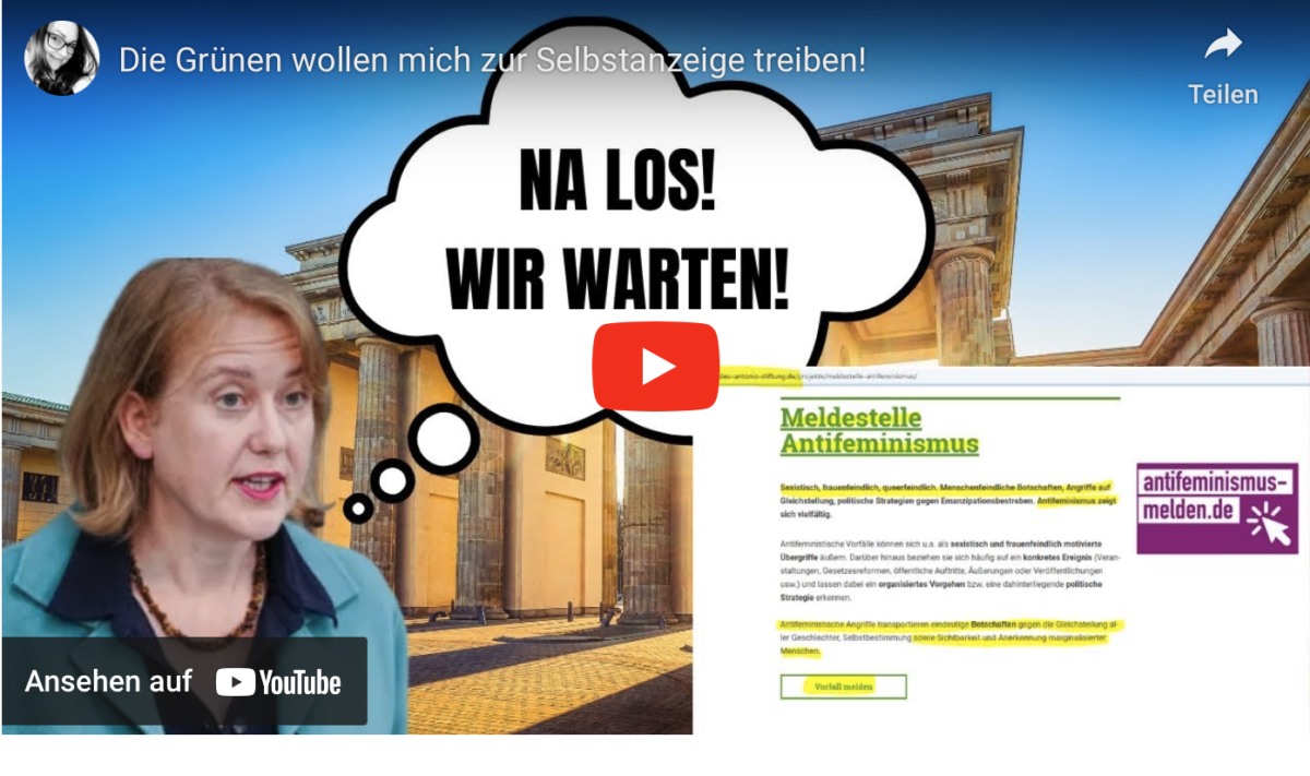 Die Grünen wollen mich zur Selbstanzeige treiben!