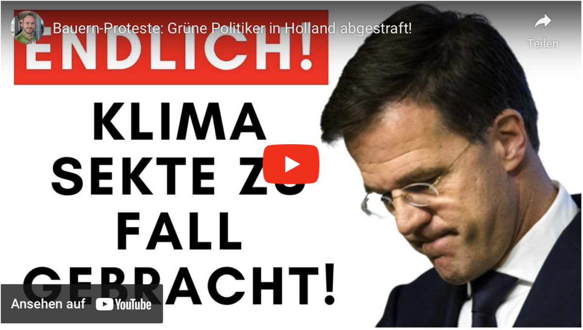 Bauern-Proteste: Grüne Politiker in Holland abgestraft!