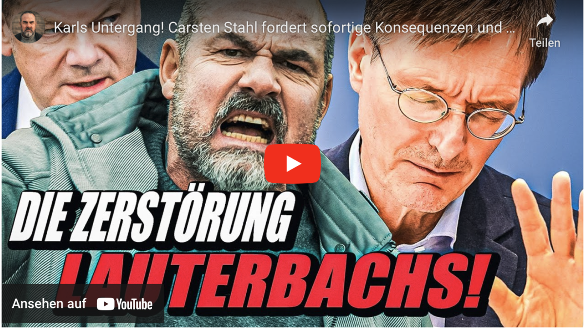 Karls Untergang! Carsten Stahl fordert sofortige Konsequenzen und ein Ende des Verrats!