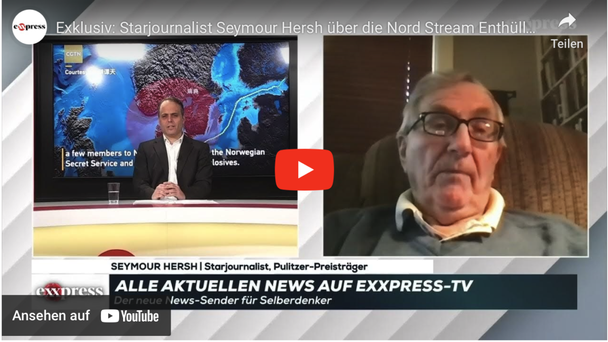 Exklusiv: Starjournalist Seymour Hersh über die Nord Stream Enthüllungen