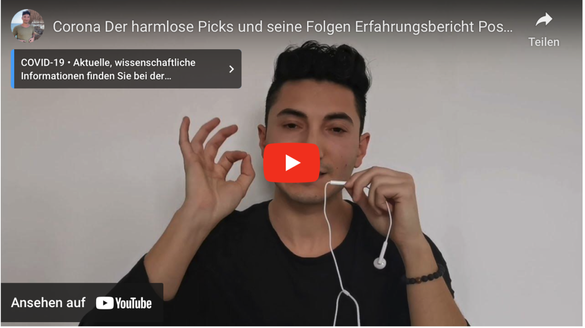 Corona Der harmlose Picks und seine Folgen Erfahrungsbericht Postvac!
