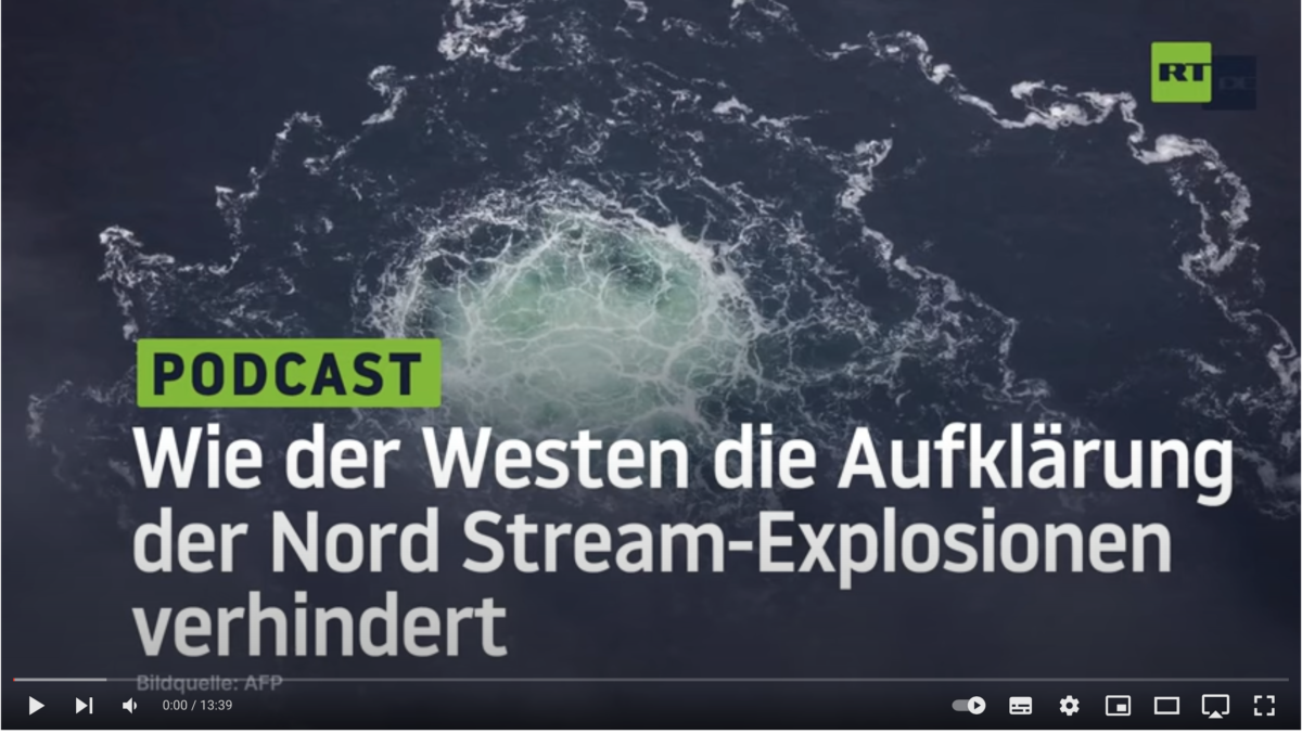 Wie der Westen die Aufklärung der Nord Stream-Explosionen verhindert!