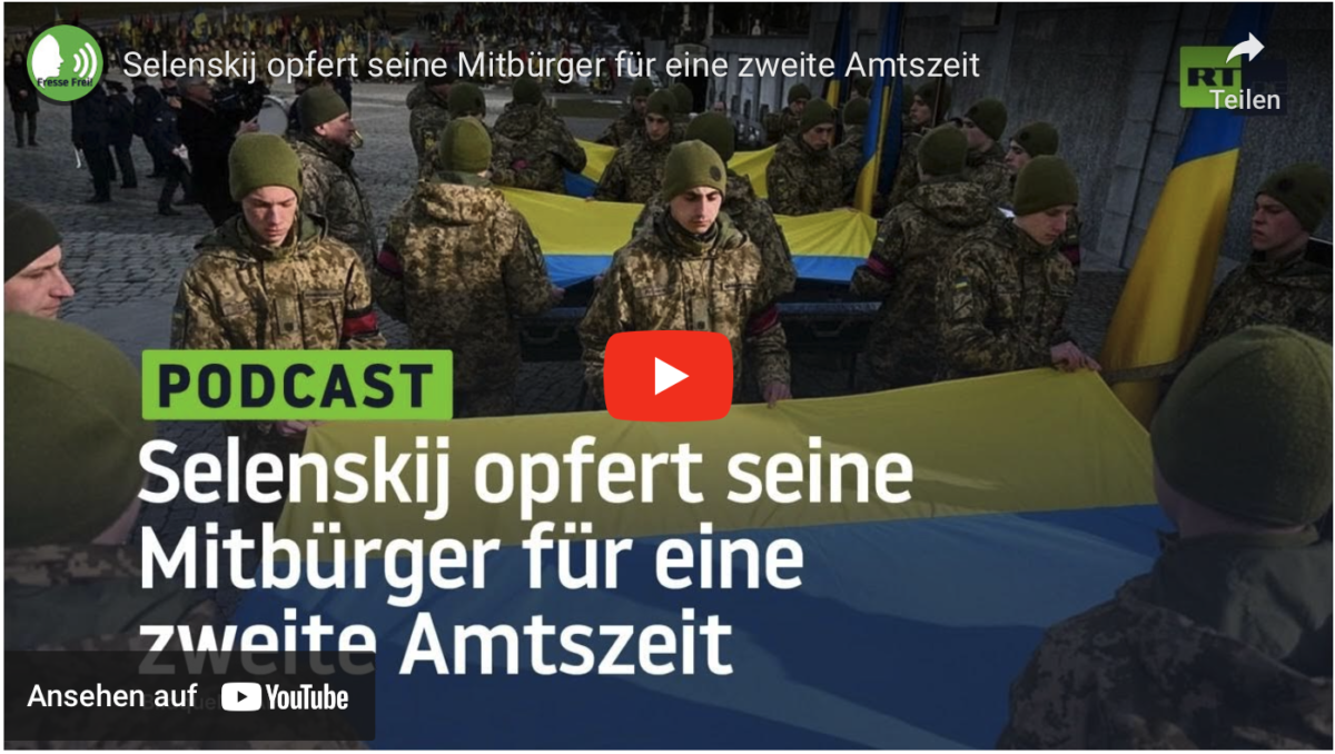 Selenskij opfert seine Mitbürger für eine zweite Amtszeit!