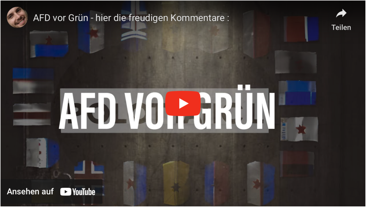 AFD vor Grün – hier die freudigen Kommentare :