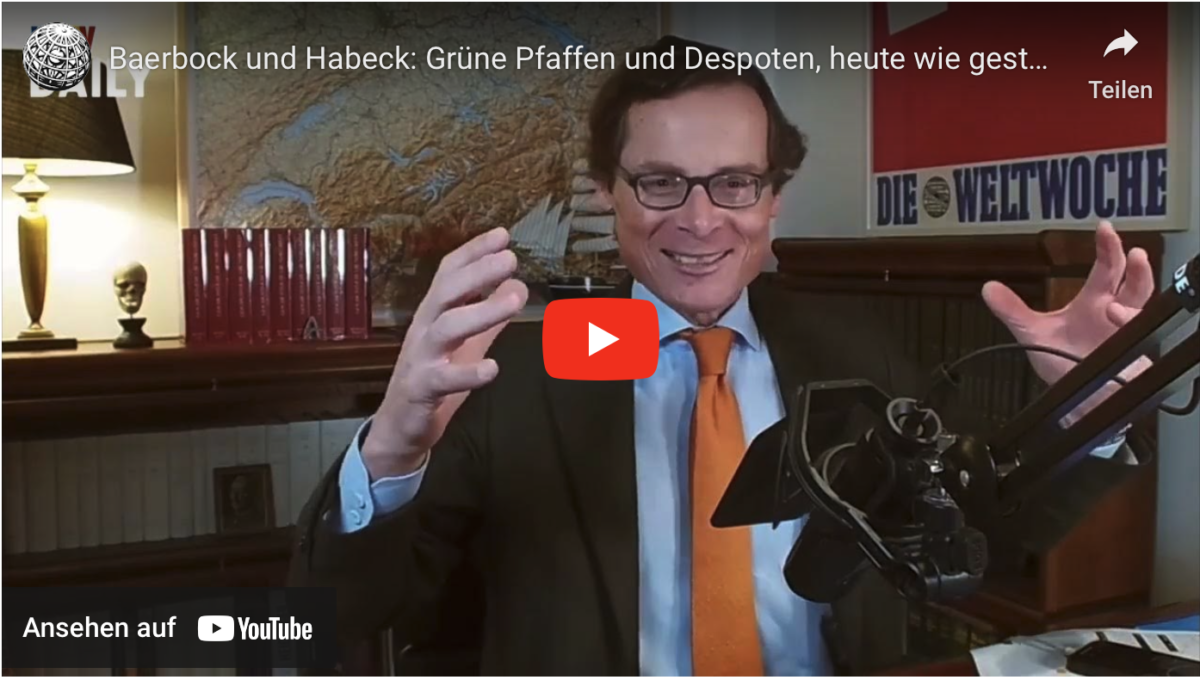 Baerbock und Habeck: Grüne Pfaffen und Despoten, heute wie gestern!