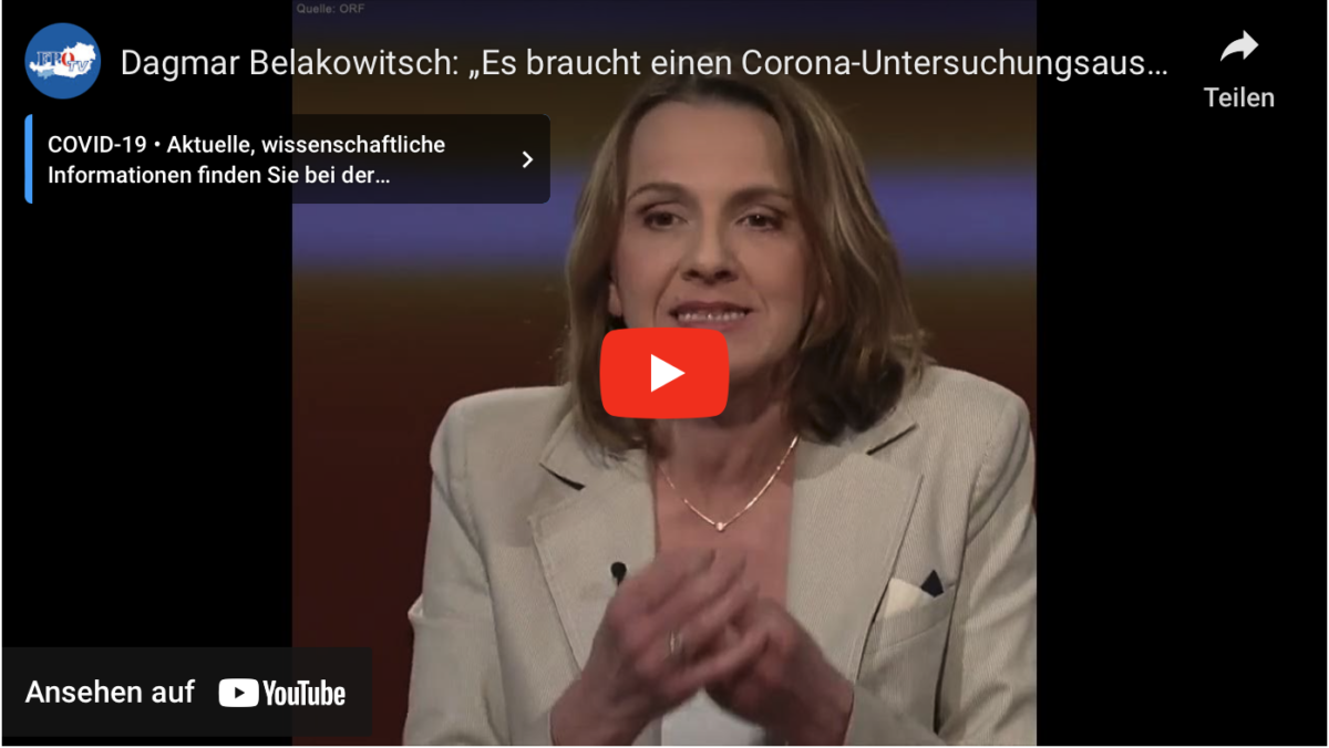 Dagmar Belakowitsch: „Es braucht einen Corona-Untersuchungsausschuss!“