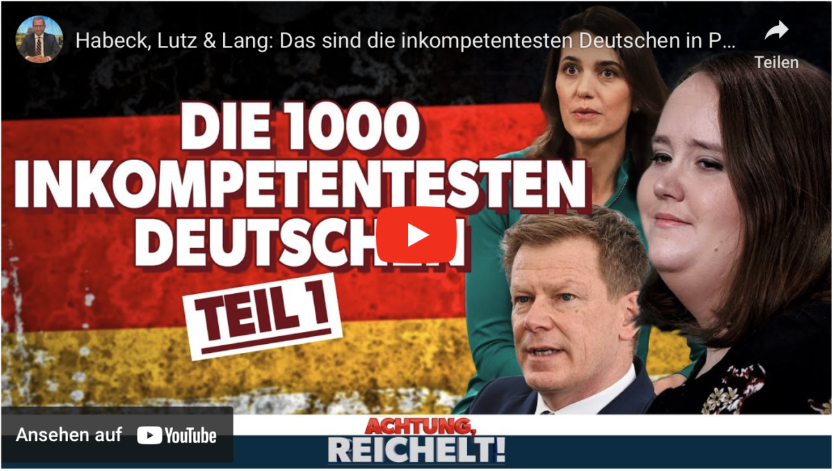 Habeck, Lutz & Lang: Das sind die inkompetentesten Deutschen in Politik und Wirtschaft