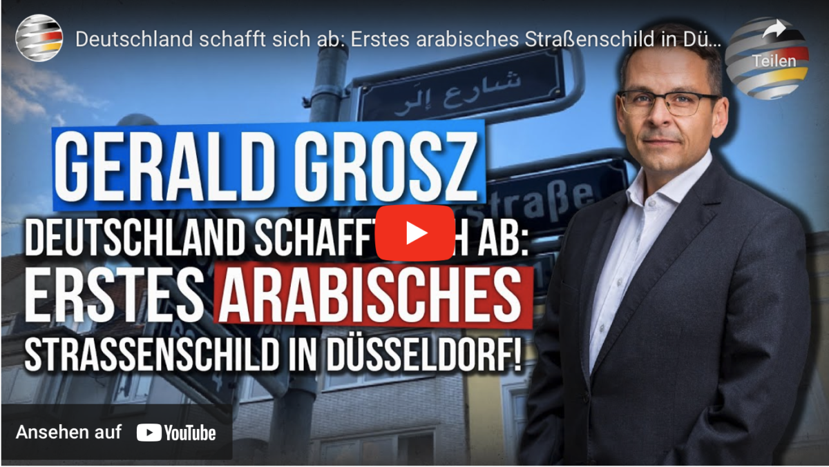 Deutschland schafft sich ab: Erstes arabisches Straßenschild in Düsseldorf!
