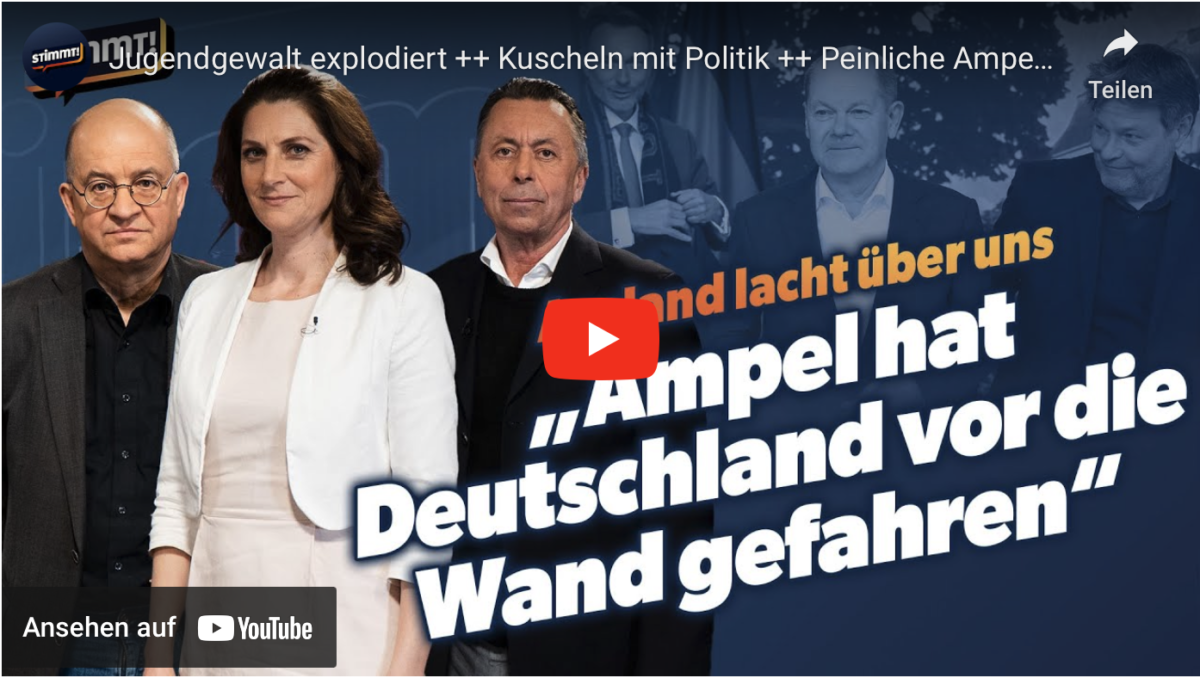 Jugendgewalt explodiert ++ Kuscheln mit Politik ++ Peinliche Ampel ++ Stimmt!