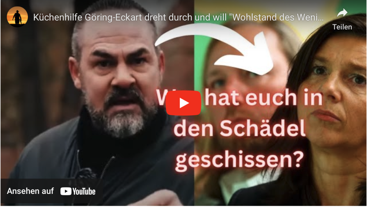 Küchenhilfe Göring-Eckart dreht durch und will „Wohlstand des Weniger“! – Nicht mit Carsten Stahl!