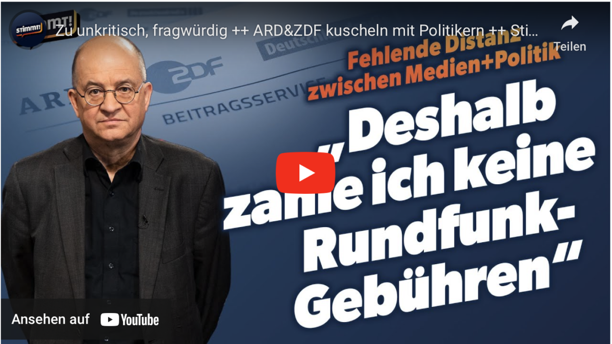 Zu unkritisch, fragwürdig ++ ARD&ZDF kuscheln mit Politikern ++ Stimmt!