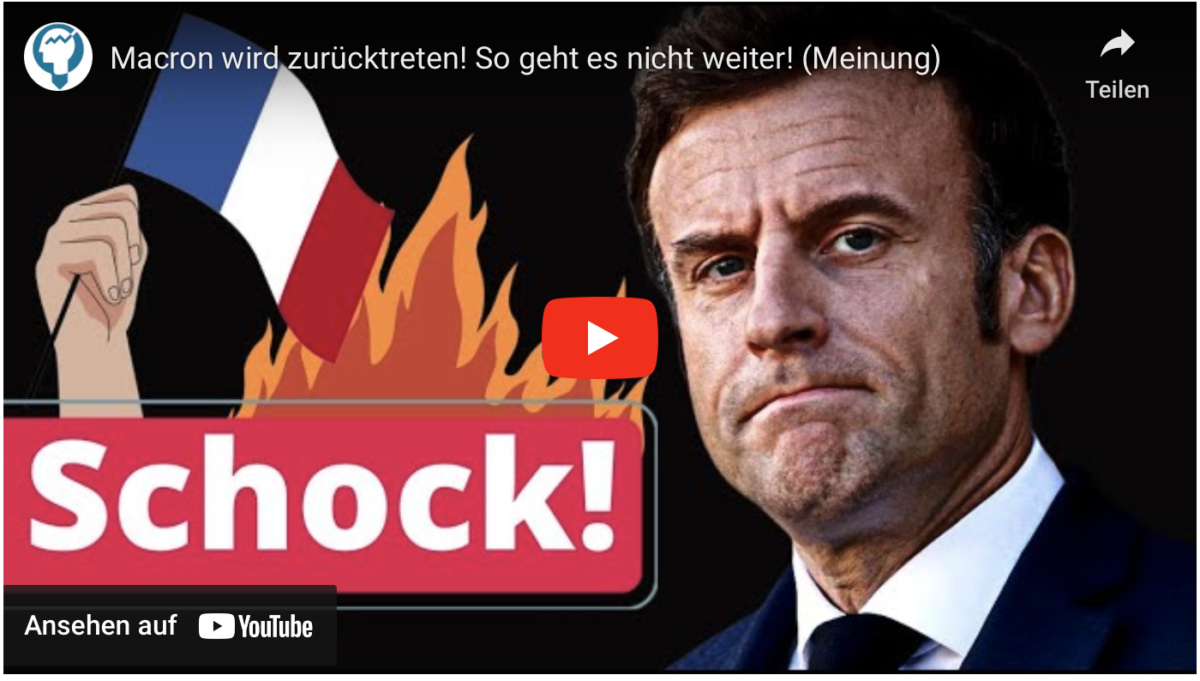 Macron wird zurücktreten! So geht es nicht weiter!