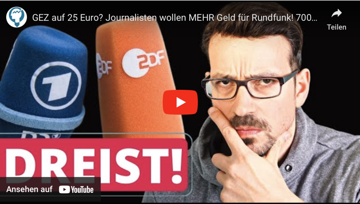 GEZ auf 25 Euro? Journalisten wollen MEHR Geld für Rundfunk! 700.000 Euro Abfindung zum Trotz!
