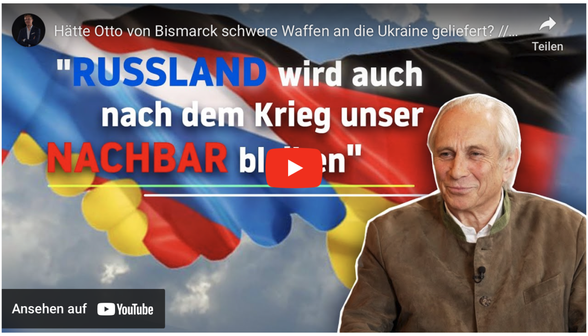 Hätte Otto von Bismarck schwere Waffen an die Ukraine geliefert?