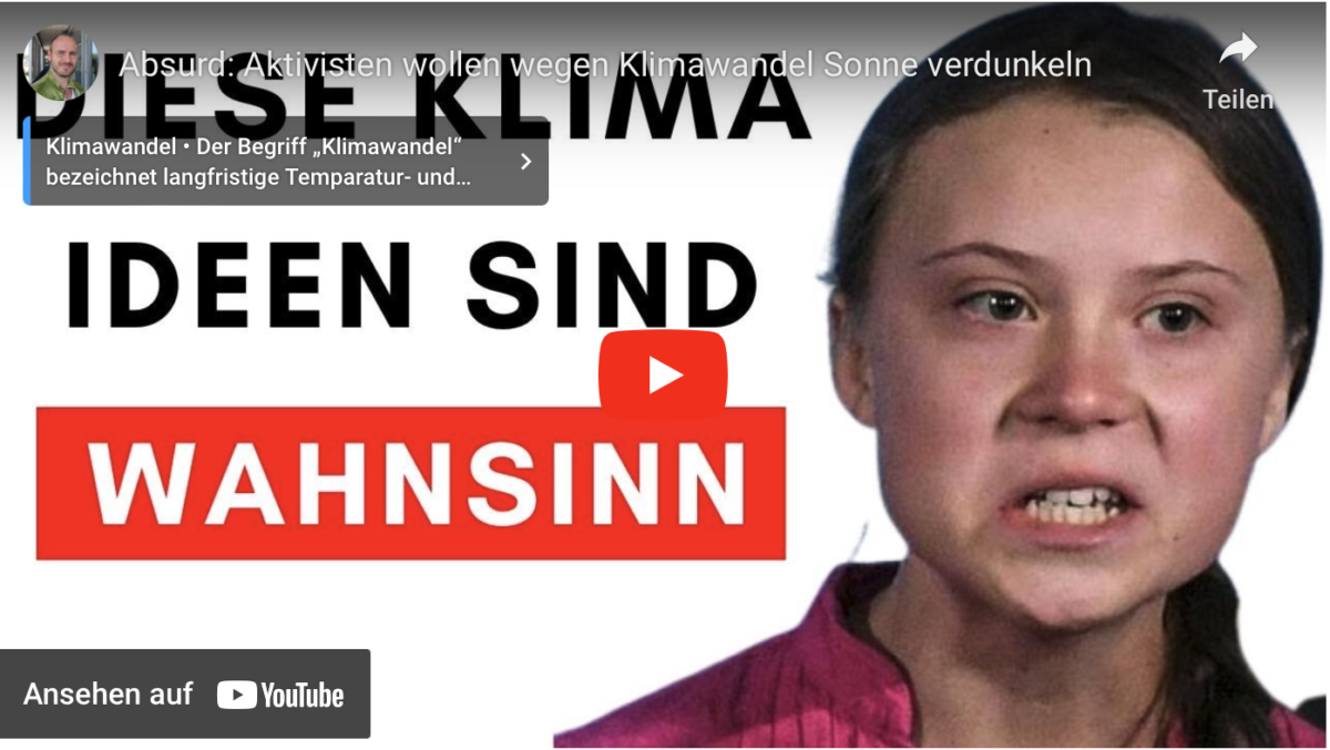 Absurd: Aktivisten wollen wegen Klimawandel Sonne verdunkeln!