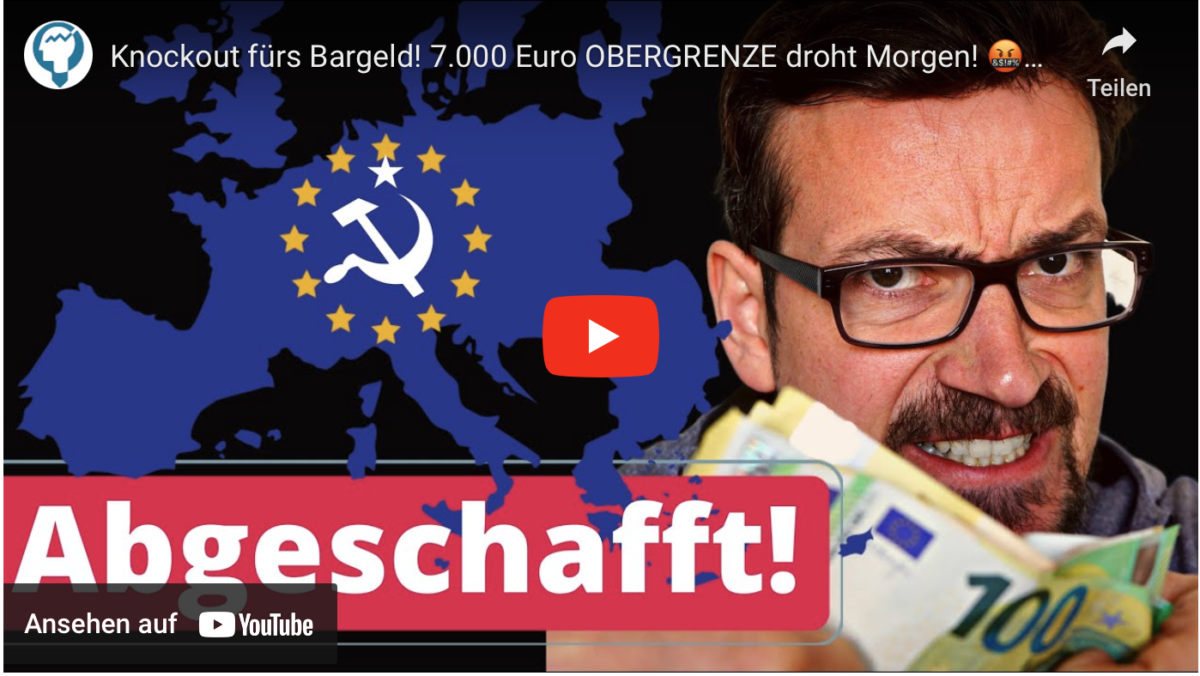 Knockout fürs Bargeld! 7.000 Euro OBERGRENZE droht Morgen!