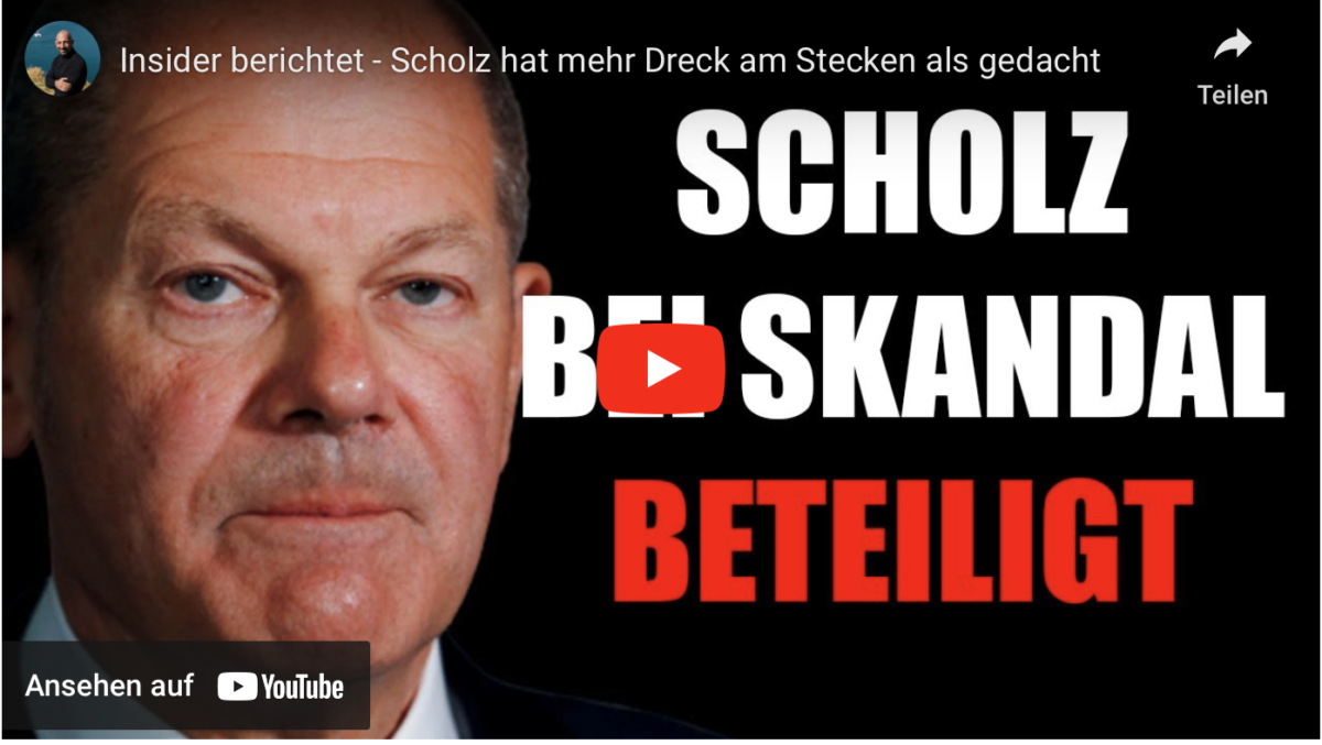 Insider berichtet – Scholz hat mehr Dreck am Stecken als gedacht