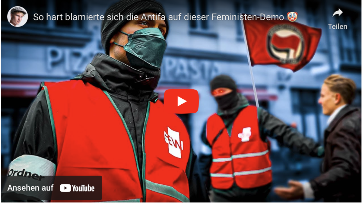So hart blamierte sich die Antifa auf dieser Feministen-Demo