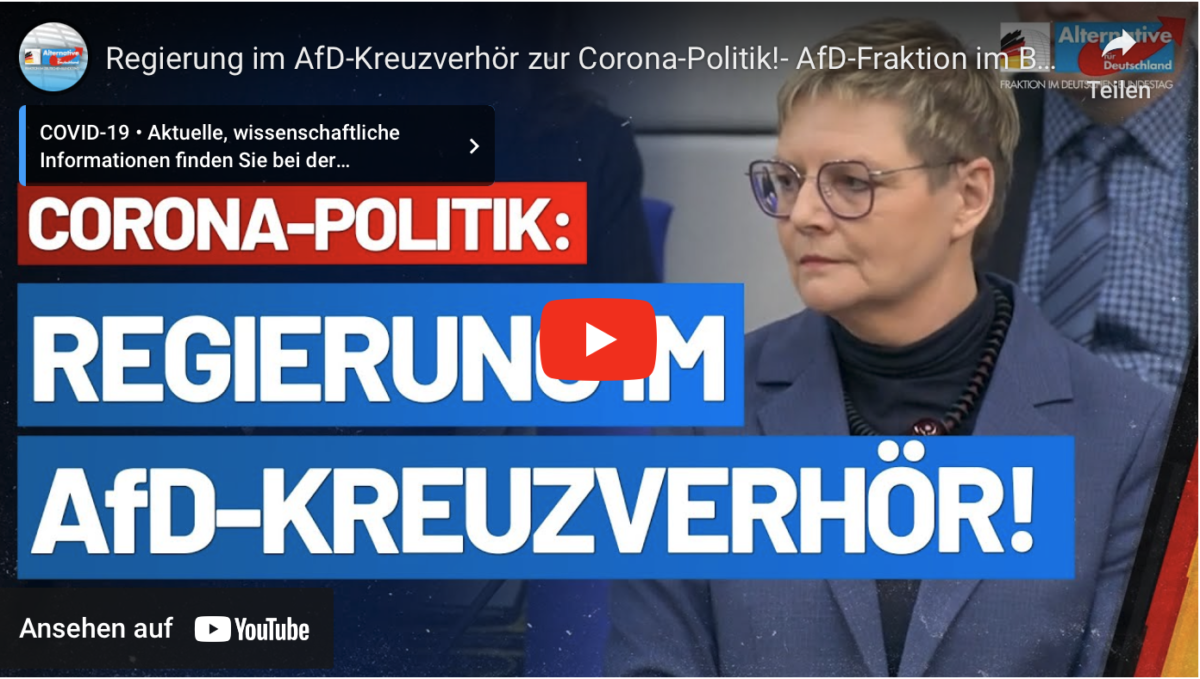 Regierung im AfD-Kreuzverhör zur Corona-Politik!- AfD-Fraktion im Bundestag!