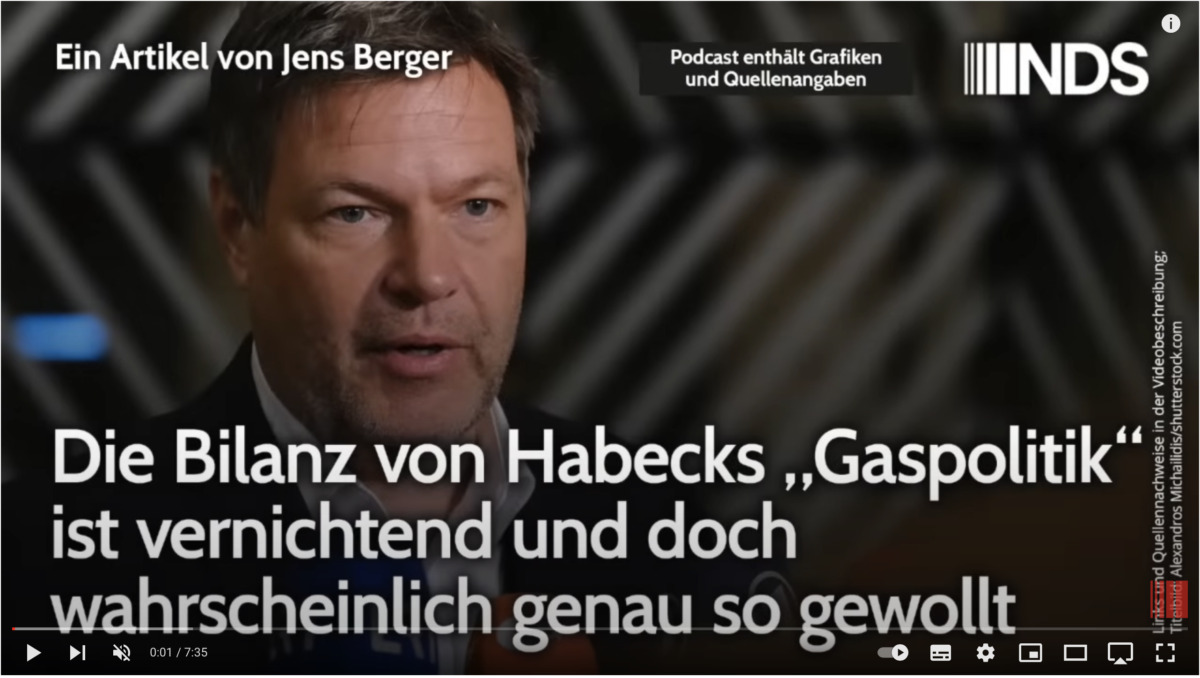Die Bilanz von Habecks „Gaspolitik“ ist vernichtend und doch wahrscheinlich genau so gewollt