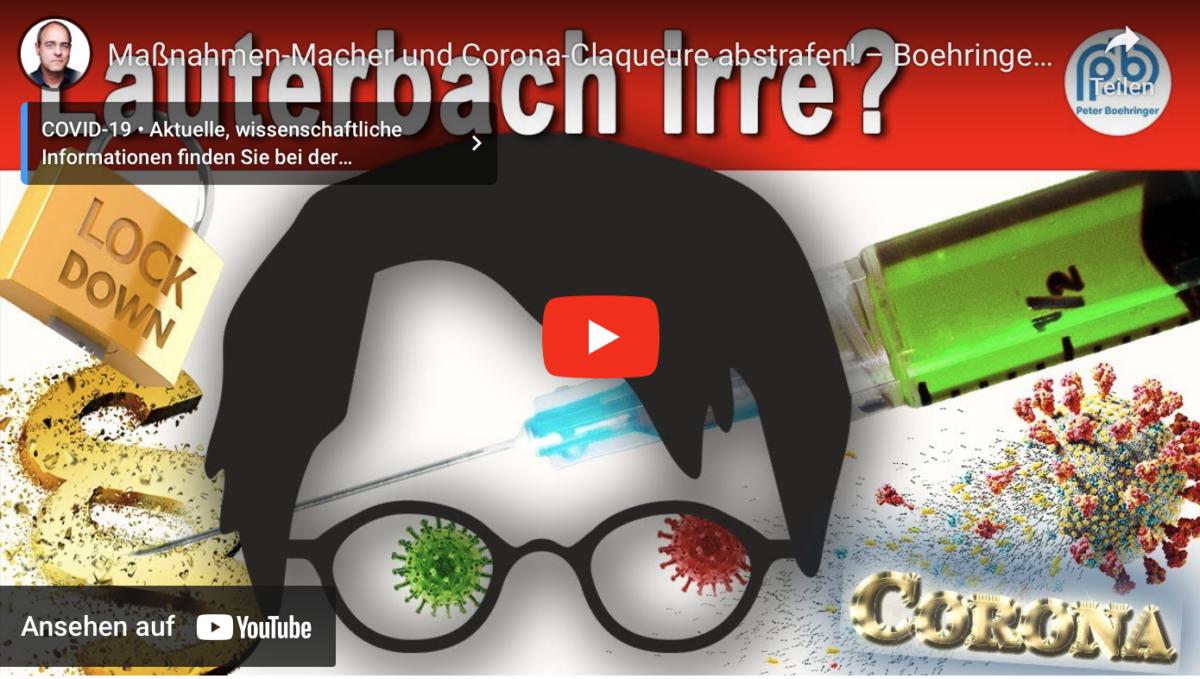 Maßnahmen-Macher und Corona-Claqueure abstrafen!