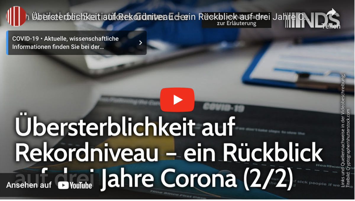 Übersterblichkeit auf Rekordniveau – ein Rückblick auf drei Jahre Corona (2/2)!