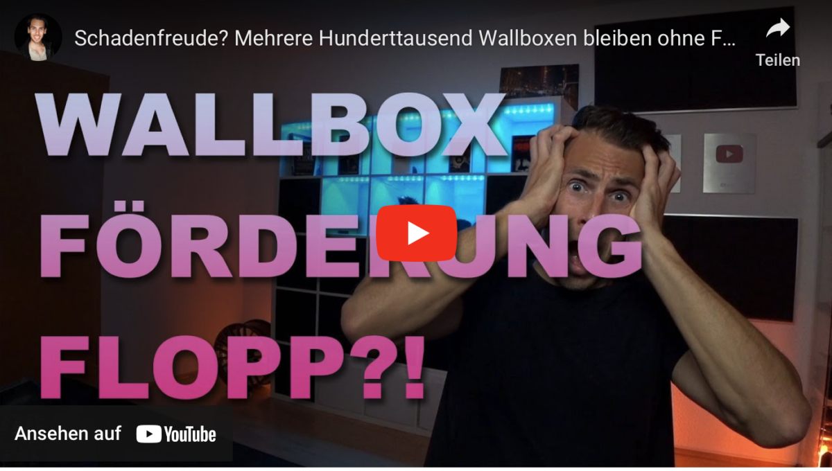 Schadenfreude? Mehrere Hunderttausend Wallboxen bleiben ohne Förderung