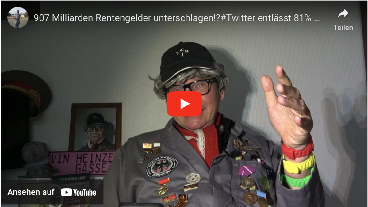907 Milliarden Rentengelder unterschlagen!?#Twitter entlässt 81% der Mitarbeiter!SATIRE!!!