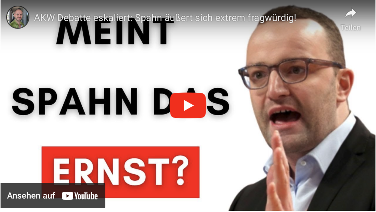 AKW Debatte eskaliert: Spahn äußert sich extrem fragwürdig!