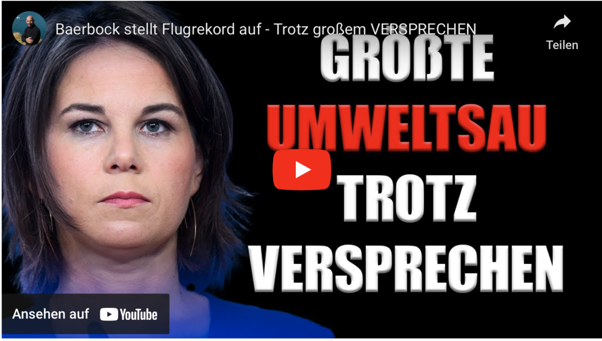 Umweltferkel Baerbock stellt Flugrekord auf – Trotz großem VERSPRECHEN!