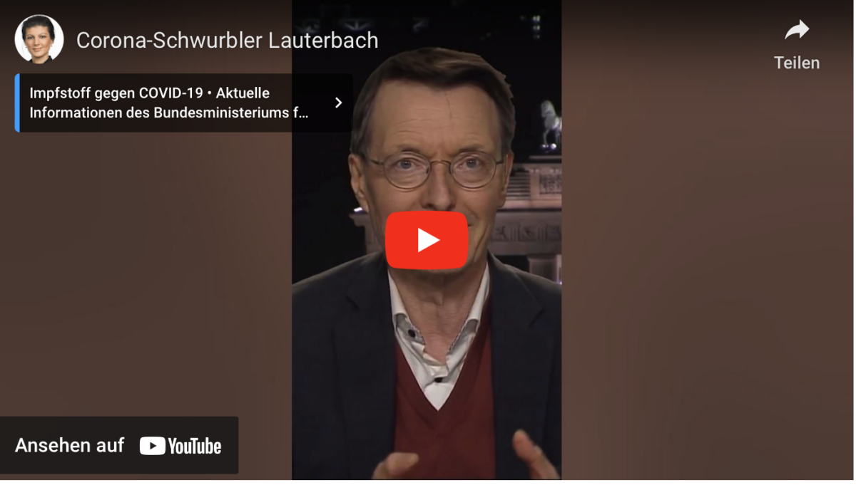 Corona-Schwurbler Lauterbach! Die Corona-Impfung ist Nebenwirkungsfrei!