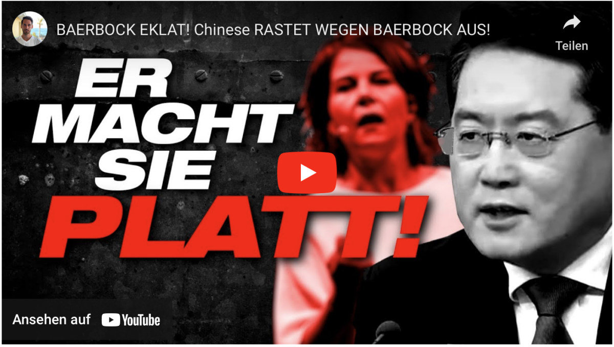 BAERBOCK EKLAT! Chinese RASTET WEGEN BAERBOCK AUS!