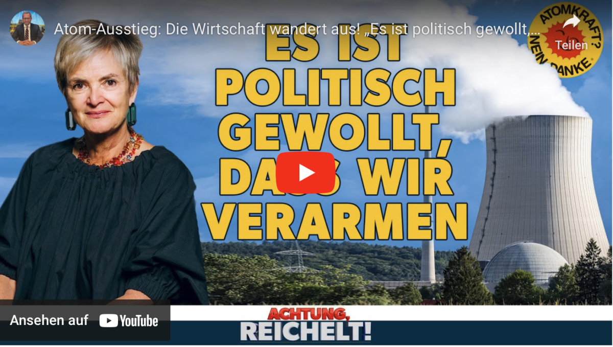 Atom-Ausstieg: Die Wirtschaft wandert aus! „Es ist politisch gewollt, dass wir verarmen!“