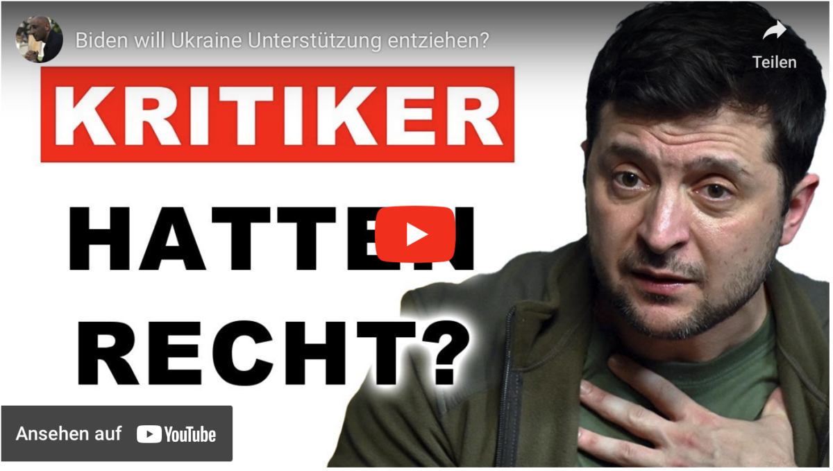 Biden will Ukraine Unterstützung entziehen?