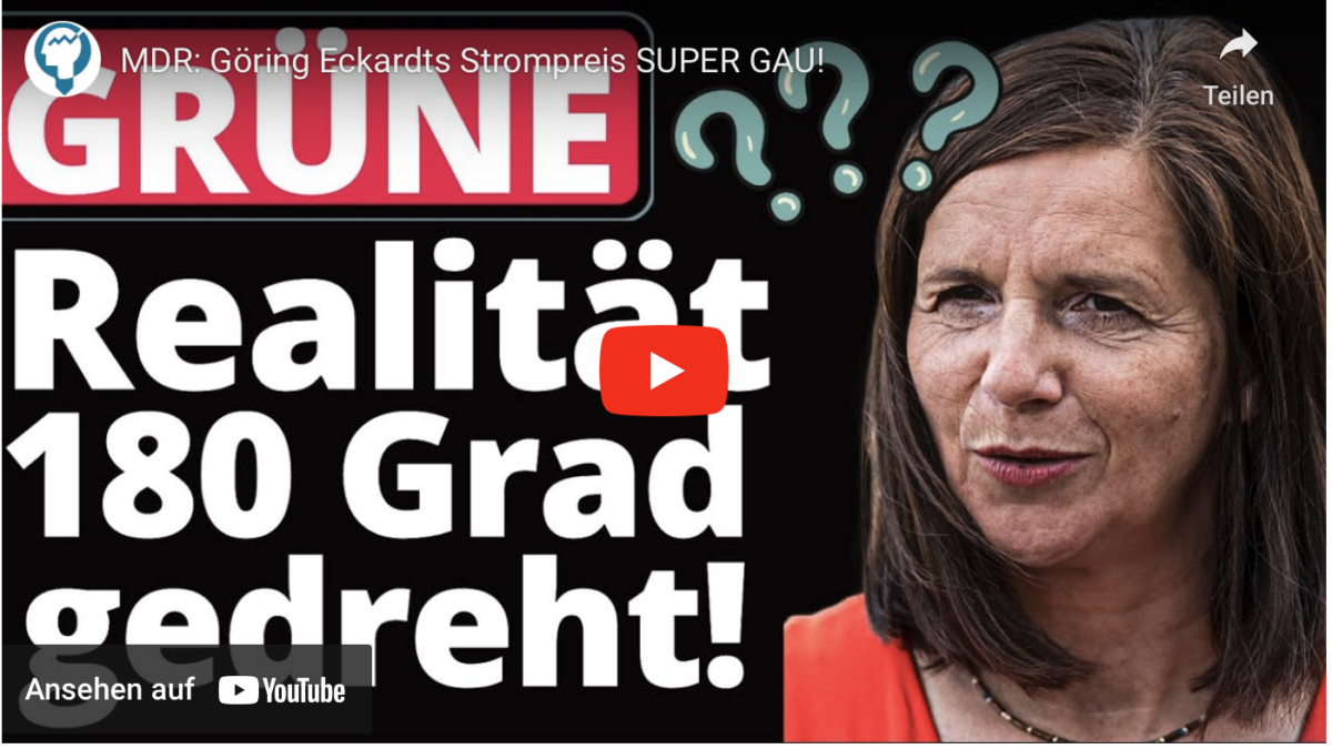 MDR: Göring Eckardts Strompreis SUPER GAU!