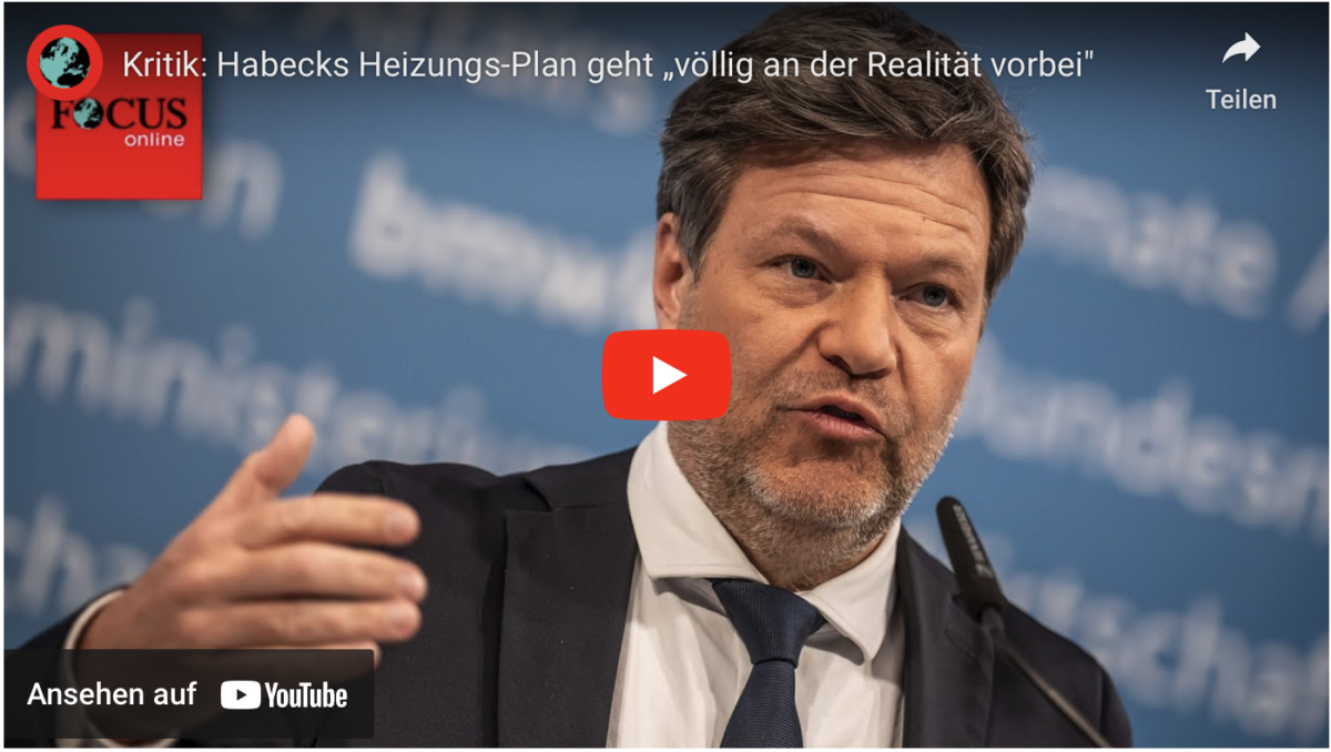 Kritik: Habecks Heizungs-Plan geht „völlig an der Realität vorbei“!