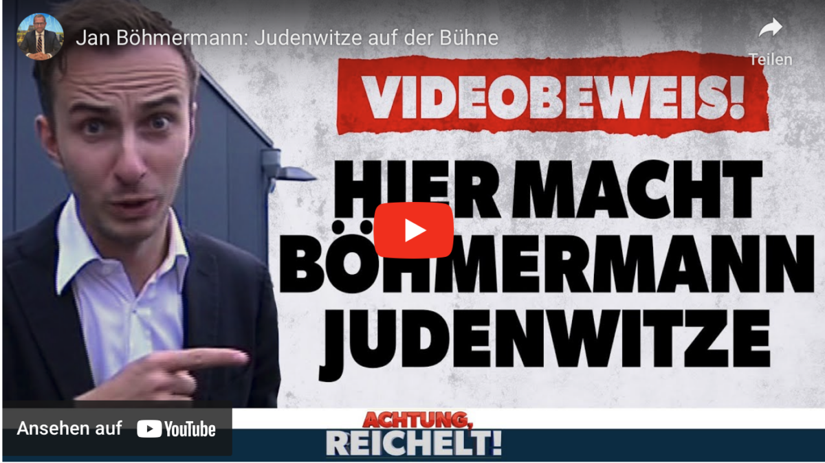 Jan Böhmermann: Judenwitze auf der Bühne!