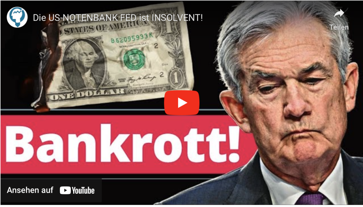 Die US-NOTENBANK FED ist INSOLVENT!