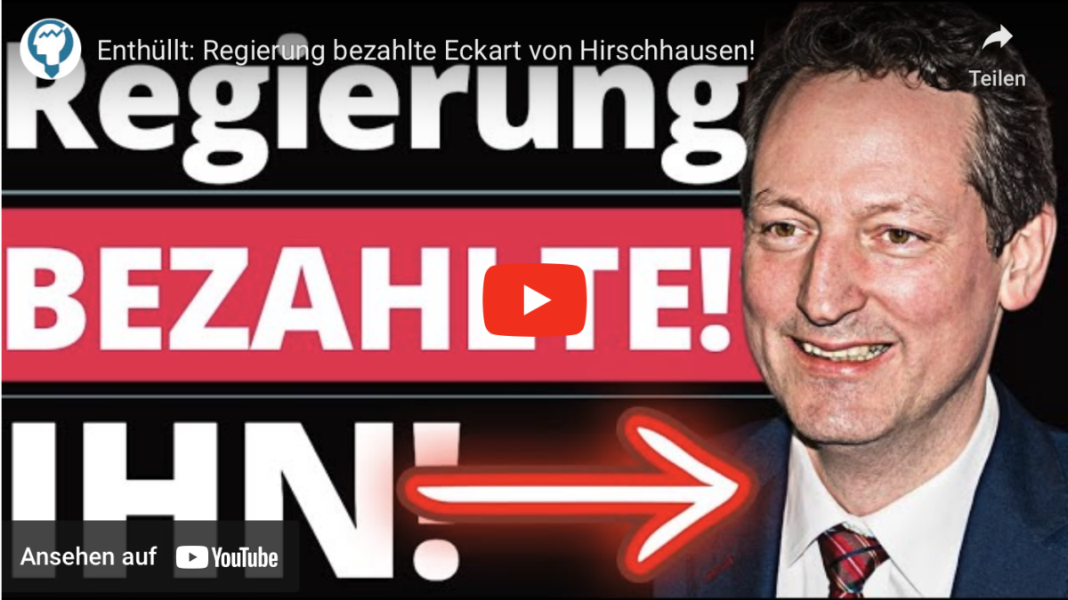 Enthüllt: Regierung bezahlte Eckart von Hirschhausen!