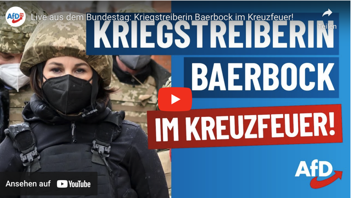 Live aus dem Bundestag: Kriegstreiberin Baerbock im Kreuzfeuer!