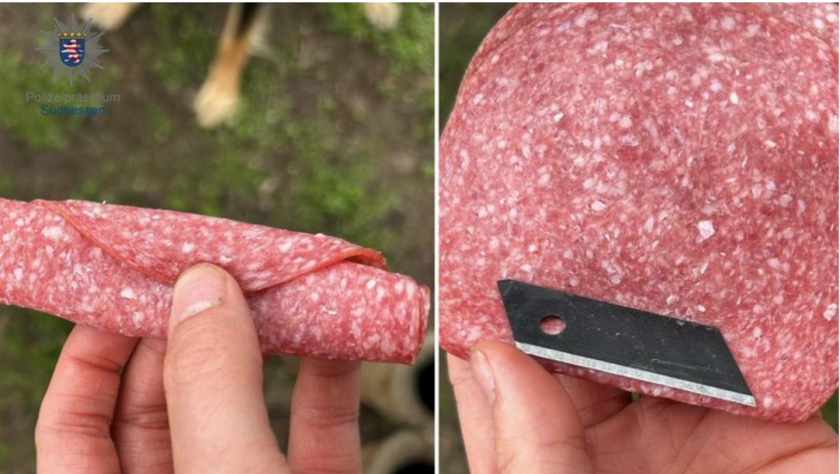 Bickenbach: Hundebesitzerin findet verdächtige Salamischeibe mit Rasierklinge!