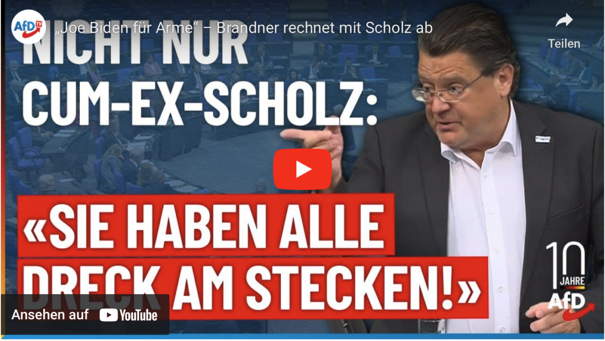 „Joe Biden für Arme“ – Brandner rechnet mit Scholz ab!