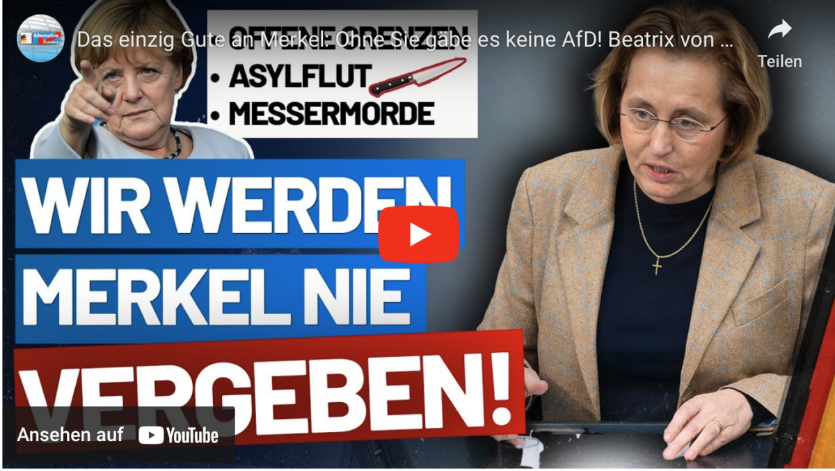 Das einzig Gute an Merkel: Ohne Sie gäbe es keine AfD!