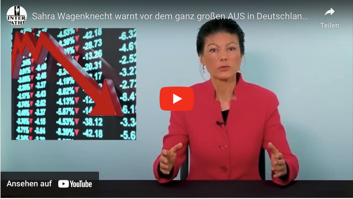 Sahra Wagenknecht warnt vor dem ganz großen AUS in Deutschland!
