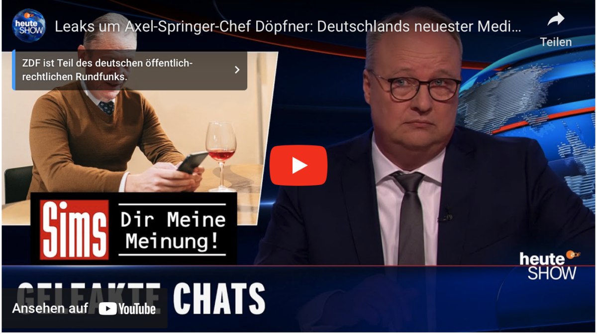 Leaks um Axel-Springer-Chef Döpfner: Deutschlands neuester Medienskandal!