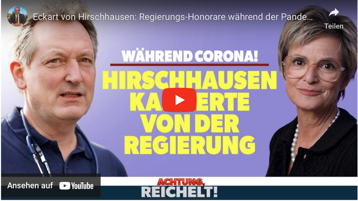 Eckart von Hirschhausen: Regierungs-Honorare während der Pandemie!