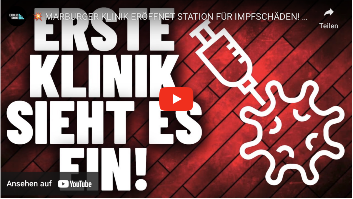 MARBURGER KLINIK ERÖFFNET STATION FÜR IMPFSCHÄDEN!