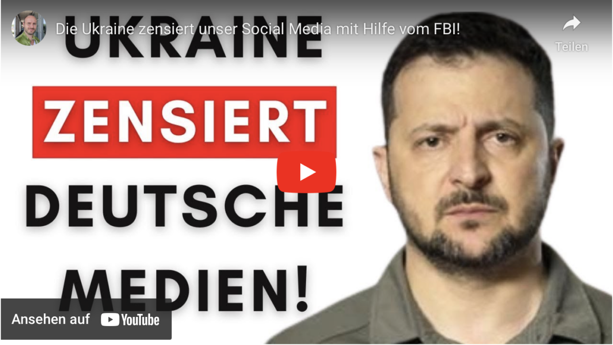 Die Ukraine zensiert unser Social Media mit Hilfe vom FBI!