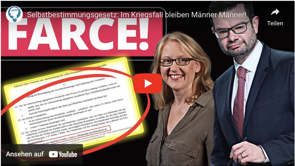 Selbstbestimmungsgesetz: Im Kriegsfall bleiben Männer Männer!